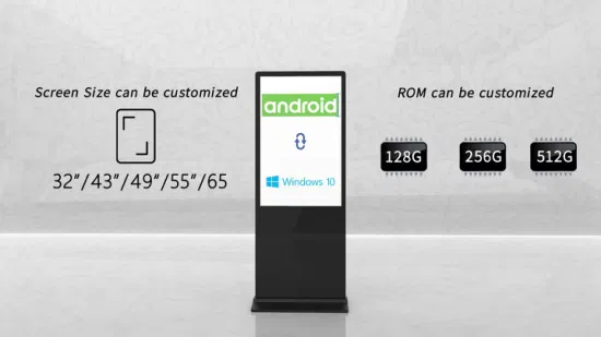床置き型 LCD 55 インチ デジタル フレーム超薄型垂直広告機タッチ スクリーン ディスプレイ中国テレビの価格